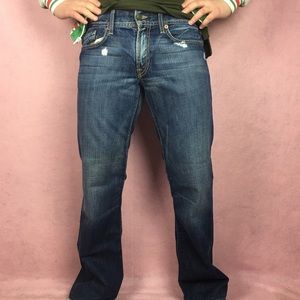 Genetic Denim Dark Wash Distressed Bootcut Jeans